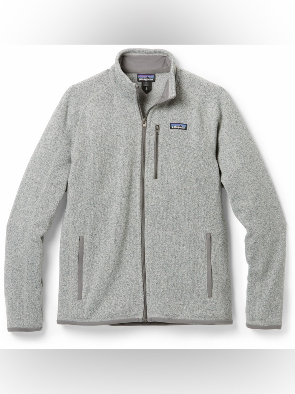 Patagonia Light Heather Grey Full-Zip Fleece Jacket